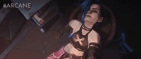Animated GIF of Jinx from the Netflix series Arcane