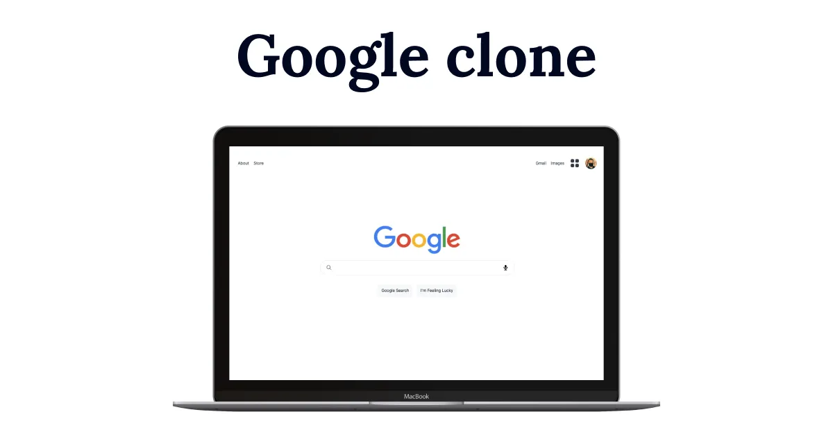 A loaded google website on a laptop