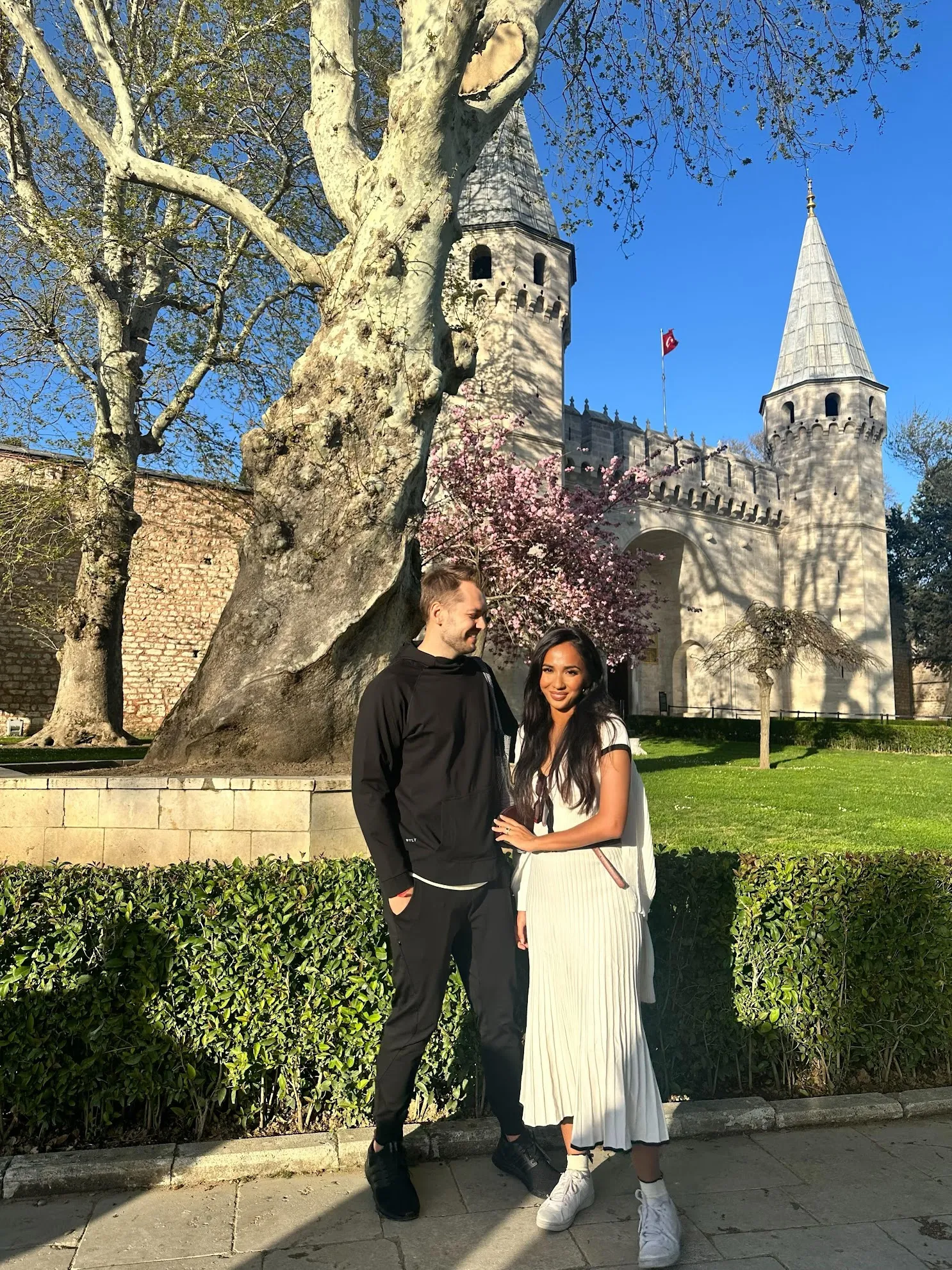 Standing in front of the Topkapi palace in Istanbul, Turkey