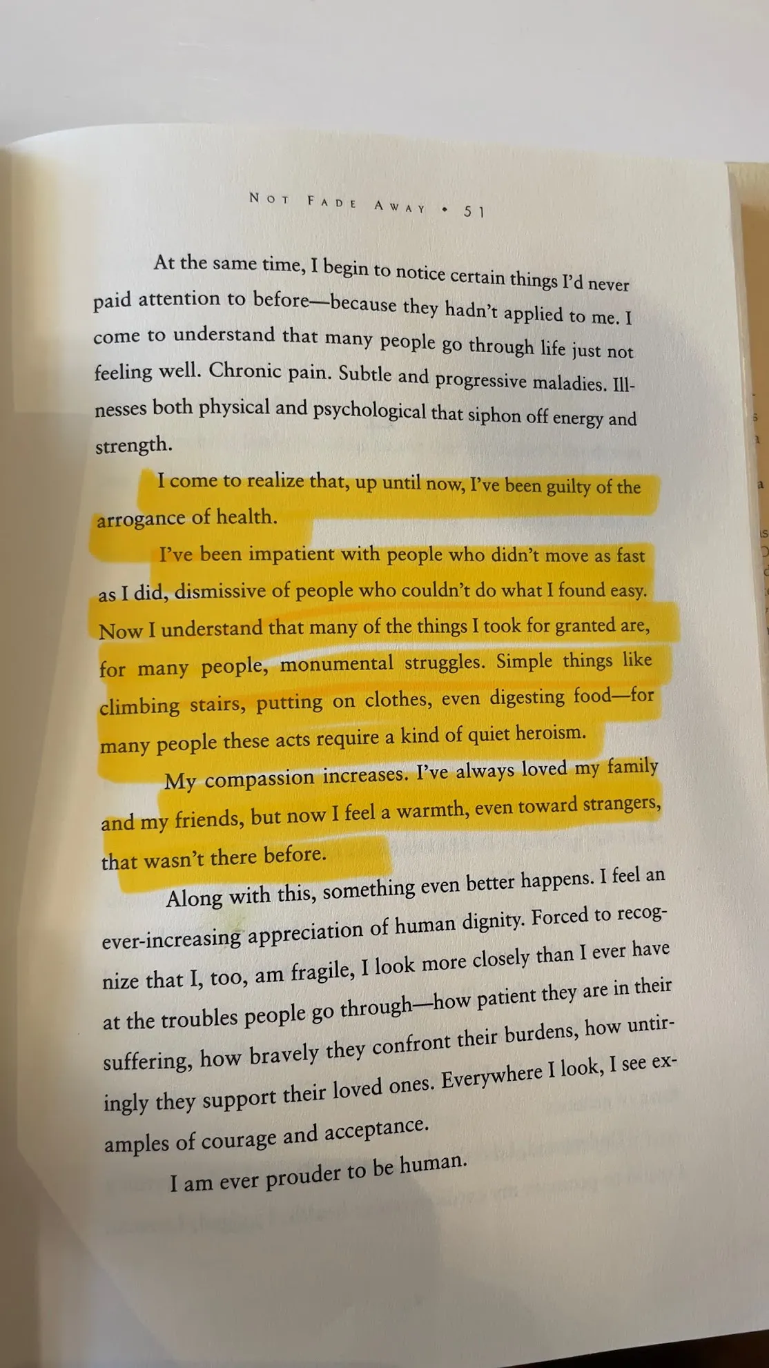 Excerpt from book Not Fade Away by Laurence Shames and Peter Barton